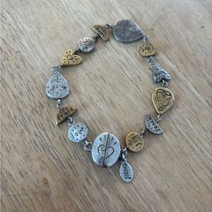 Chico's Silver and Gold Charm Bracelet
